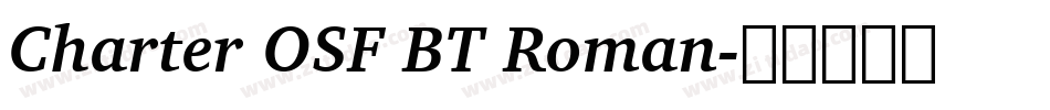 Charter OSF BT Roman字体转换